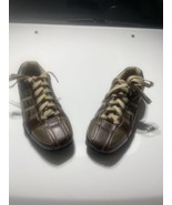 Sketchers Men’s Brown Size 8.5 Lace Up Leather Shoes With memory Foam.. - $32.96 CAD