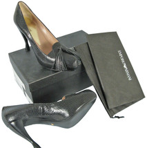 NEW $745 Giorgio Armani Emporio Shoes (Heels)!  US 10 e 40  *Black Snakeskin* - £238.93 GBP