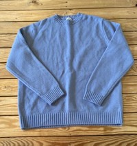 Zara Men’s Pullover Crewneck sweater size L Blue DG - £14.62 GBP