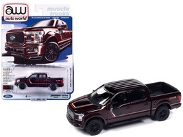 2020 Ford F-150 Lariat FX4 Pickup Truck Magma Red Metallic with Stripes ... - £15.29 GBP