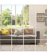 16 Sheets Flexible Mirror Sheets Self Adhesive Mirror Wall Stickers Remo... - $258.44 MXN