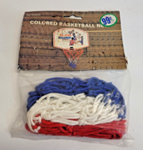 Vintage Slam Dunk Basketball Net 1980&#39;s Colored Red White Blue Made In T... - £13.92 GBP