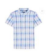 IZOD Madras Linen Button Shirt Men&#39;s XL NEW Cornflower Blue - $23.76