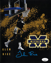 Glen Rice signed Michigan Wolverines 8x10 Photo- JSA Authenticated (National Cha - £23.06 GBP