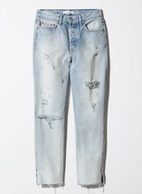 $247 GRLFRND Karolina Button Fly Don&#39;t Cry Daddy High Waist Denim Jeans ( 32 ) - £117.31 GBP