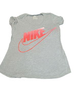 Nike Men&#39;s T-Shirt Gray Size Medium Cotton Short Sleeve Graphic Print Logo - $7.60