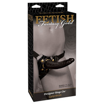 Pipedream Fetish Fantasy Gold Designer Strap-On With 7 in. Dildo Black - £52.03 GBP