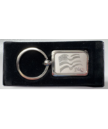 Vintage Silver Keychain Las Vegas Plaza Hotel Flag Casino Las Vegas - $23.06 CAD