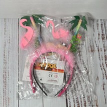 Tigerdoe Tropical Headbands 2 Pc Flamingo Palm Tree Boppers Luau Halloween Adult - £7.98 GBP
