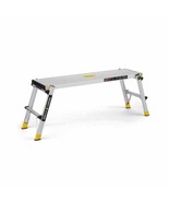 47.25 x 12 x 20 . Aluminum Slim-Fold Work Platform, 300 lbs Capacity NEW - $90.66