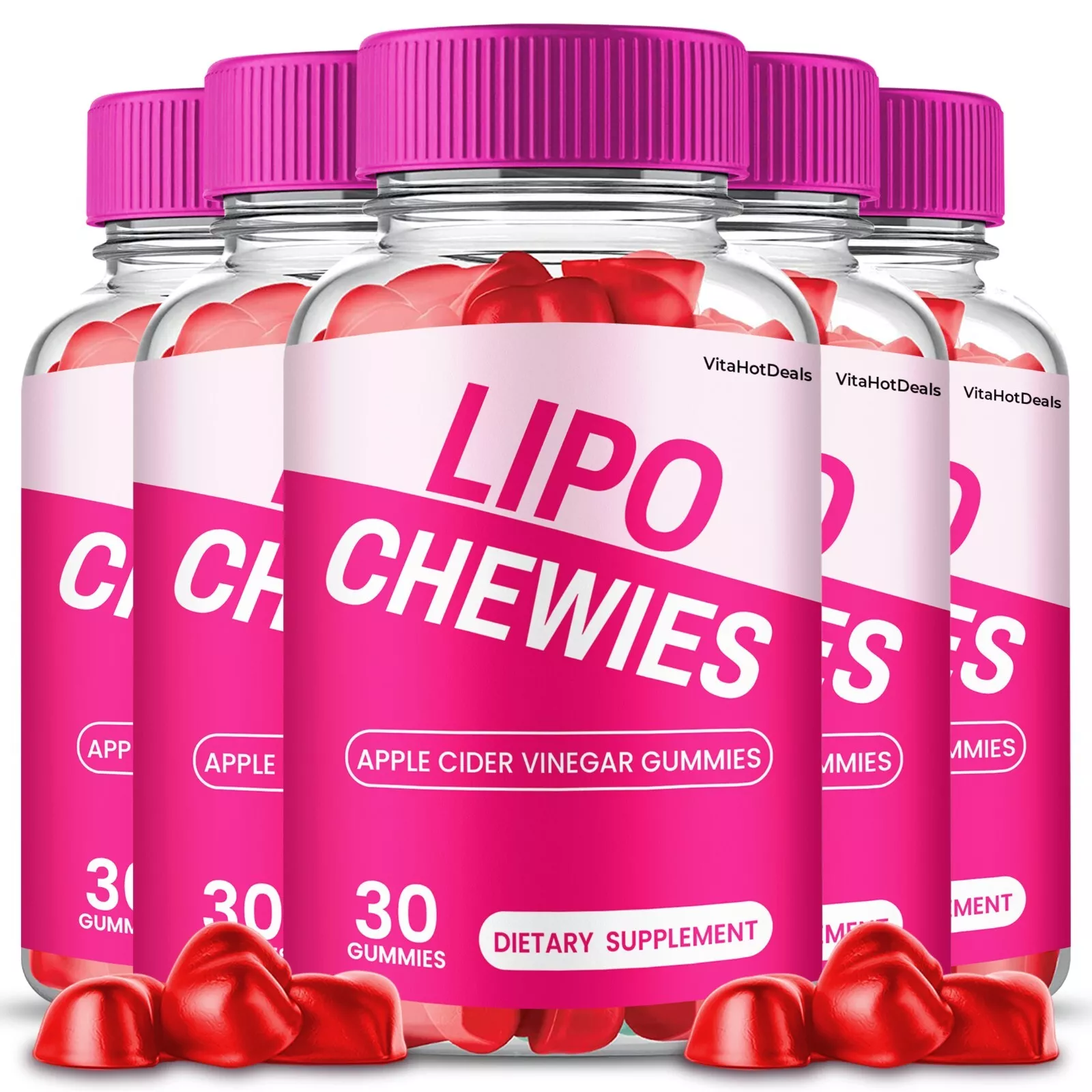 Lipo Chewies ACV Gummies Keto Support Maximum Strength 5 Pack - $2,188.47 MXN