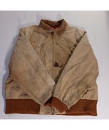 Vintage Carhartt Santa Fe J13 Brown Canvas Jacket Men&#39;s XL Red Lining Ch... - €67,79 EUR