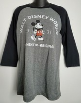 WALT DISNEY WORLD Parks Tee Shirt Top Small Original Mickey Mouse Gray B... - £9.86 GBP