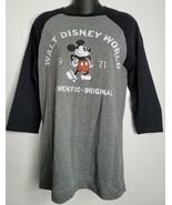 WALT DISNEY WORLD Parks Tee Shirt Top Small Original Mickey Mouse Gray B... - £9.86 GBP