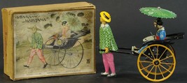 Vintage Lehmann Tin Windup Masuyama Rickshaw w/ Original Box - £2,583.43 GBP