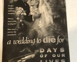 Days Of Our Lives Tv Guide Print Ad Wedding To Die For TPA15 - $5.93