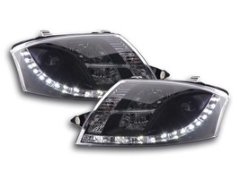 FK Pair LED DRL Lightbar Headlights Audi TT 8N 99-06 black 10pin +servo LHD - £407.99 GBP
