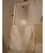 Lost in the Snow purse, hand crocheted, 12x12 inches, 14 inch strap - $25.00