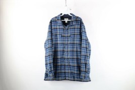 Vintage LL Bean Mens XL Faded Fleece Lined Double Pocket Flannel Shirt Jacket - £62.26 GBP