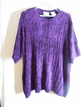 Vintage Purple Knit Size 26 W / 28 W Short Sleeve Sweater round neck sup... - $371.81 MXN