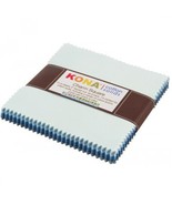 Robert Kaufman Kona Cotton Solids Overcast Palette 5 Inch Precut Squares... - $275.23 MXN