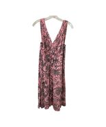 Tommy Bahama Relax Pink Tropical Maxi Dress Womens Large Cotton Sleeveless - $27.00