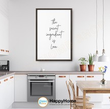 The Secret Ingredient is Love Wall Art Dining Room Decor Kitchen Sign Print-P709 - £19.31 GBP+