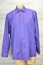 Casa Moda Mens Button Front Shirt Size 42 XL Slate Purple Blue - $34.36