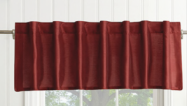 Allen+Roth Glenellen Back Tab Valance, Red, 52 inches X 18 inches, Rod Not Inclu - $17.95