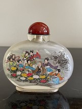 Chinese Inside Painted Large and Heavy Glass Snuff Bottle 325 Grams - £193.44 GBP