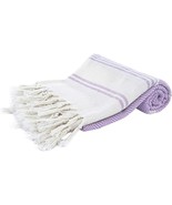 BERGAMA Turkish Lilac Beach Towel 100% Cotton Prewashed 38&quot; x 71&quot; NEW - £19.37 GBP