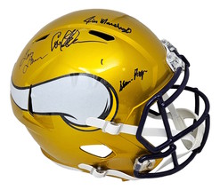 Purple People Eaters Signed Minnesota Vikings Speed Replica Flash Helmet BAS LOA - £303.84 GBP