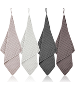 4Pack Waffle Weave Microfiber Towel, 11.8&quot; Coffee Towel for Coffee Bar A... - $11.70