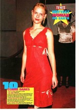 Claire Danes teen magazine pinup clipping Homeland Evening TV Hits Bop red dress - £3.95 GBP