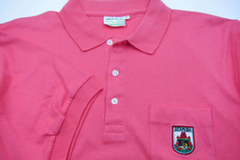 VINTAGE Archie Brown &amp; Son of Bermuda Salmon Pink Cotton Golf Polo Shirt XXL XL - £43.05 GBP