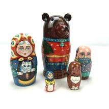 Masha and The Bear Nesting Doll Set 5pc./6&quot; - £79.71 GBP