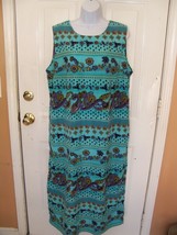 K Studio Collection Turquoise Print Dress Size 18 Women&#39;s NWOT - £16.61 GBP