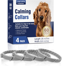 Calming Collar for Dogs 4 Packs Dog Pheromone Collars Pheromones Calm Lasts 60 D - £27.80 GBP