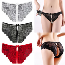 SH Panties Underwear Thongs G-strings Briefs Solid See Through Low Waist Crochle - $6.94