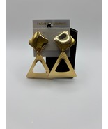 Fashion Design Gold Plated Earring for Women - Triangle - $5.77 CAD