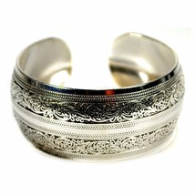 Silver Tone Metal Cuff Filigree Nepal Tibetan Gypsy Style New Bangle Bracelet - £7.77 GBP