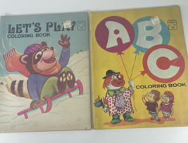 Coloring Book Lot Let&#39;s Play ABC Walgreens Vintage 1960s - £8.55 GBP