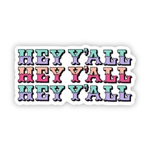 Teal &quot;Hey Y&#39;all&quot; Sticker - €3,46 EUR
