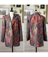 Vintage 90s Marshall Rousso Las Vegas Bold Pattern Oversize Blazer L - $99.89 CAD