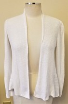 Eileen Fisher Cardigan Sz-S White 100% Organic Linen/Cotton - £23.90 GBP