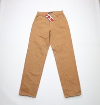 Deadstock Vintage 90s Perry Ellis Mens 31x34 Relaxed Fit Denim Jeans Brown USA - $89.05