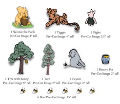 Pooh Bear Cutouts Edible Images | Classic Winnie the Pooh Edible Images Winnie t - £19.92 GBP