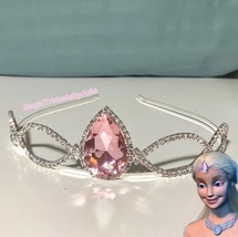 Swan Lake Tiara Princess Odette Crown Pink Crystal Headpiece Pauper Mermaidia - £33.48 GBP