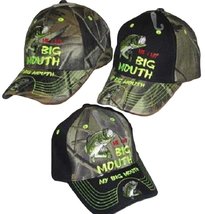 Me and My Big Mouth Bass Fish Embroidered Cap Hat (Full Camo) (TOPW) - £7.89 GBP