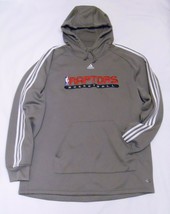 TORONTO RAPTORS ADIDAS NBA Men&#39;s Hoodie SWEATSHIRT Gray Pullover Embroid... - $39.95